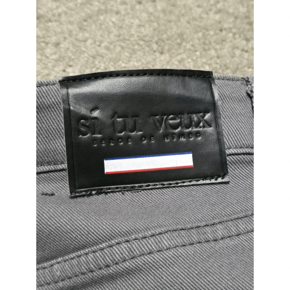 Si Tu Veux Serge De Nimes Men's Size 34 Smoke Gray Wax Stacked‎ Cargo Jeans